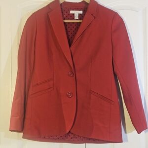Chicos Women's Blazer Jacket Size 0 Red US Size 4 S Office Business Professional